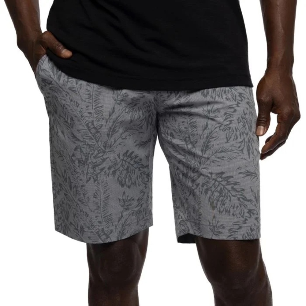 Travis Mathew Jaguar Golf Performance Shorts Floral Lightweight 9” Gray Size 36
